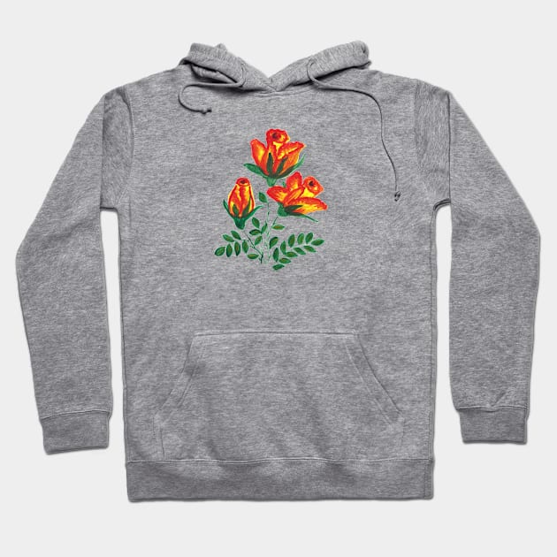 Rose T-shirt, Bouquet of Roses Tee, Flowers Shirt, Spring Country Floral Women's Fashion Hoodie by merysam